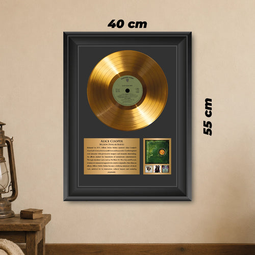 Alice Cooper Billion Dollar Babies Gold Record Framed Wall Art Decor