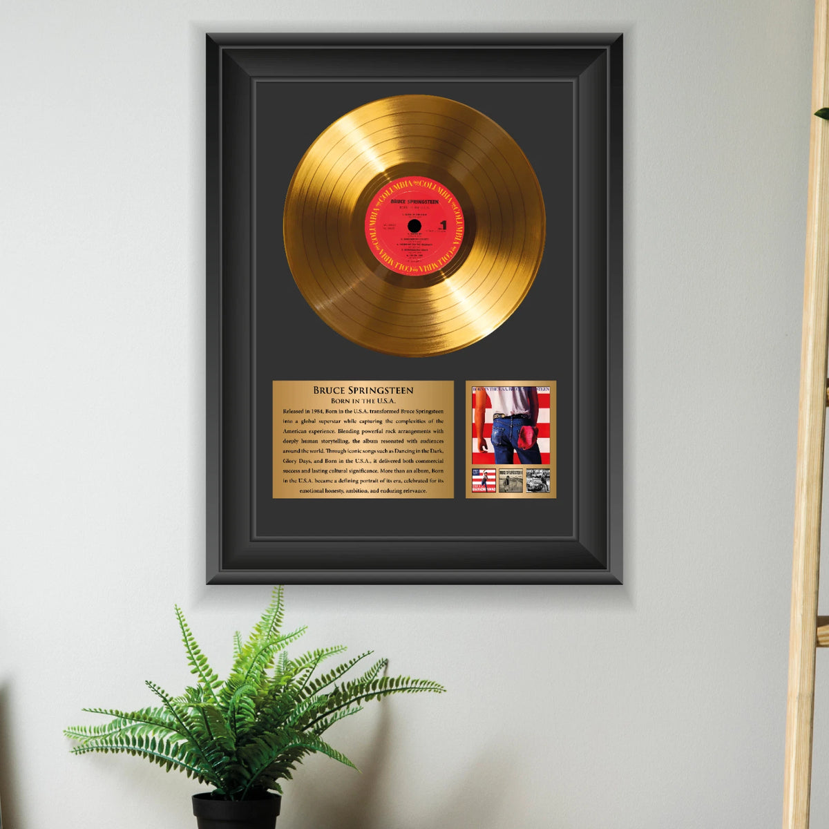 Bruce Springsteen Born in the U.S.A. Gold Record Framed Wall Art