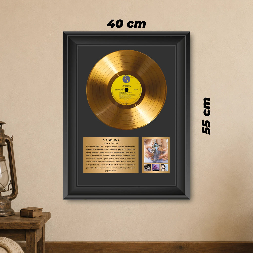 Madonna Like a Prayer Gold Record Framed Wall Art Pop Memorabilia