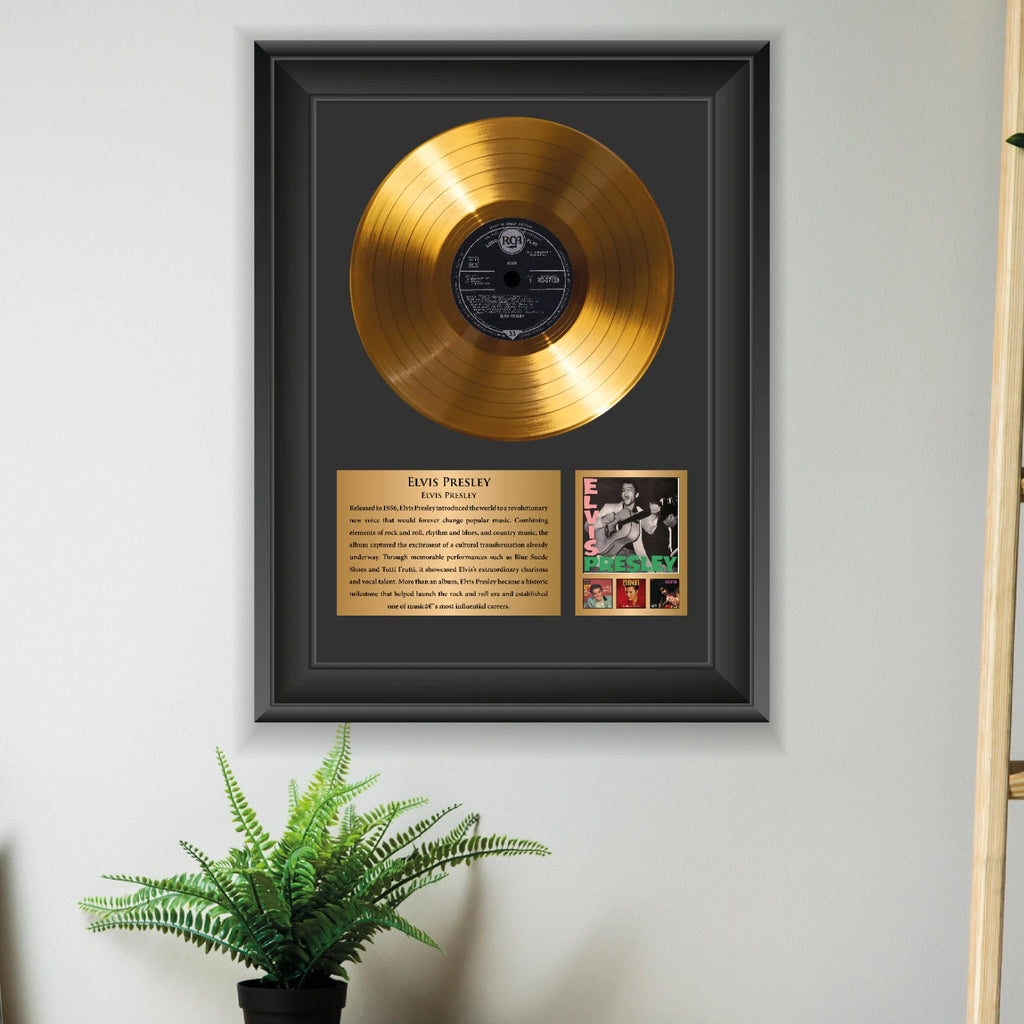 Elvis Presley Gold Record Framed Wall Art Rock & Roll Memorabilia