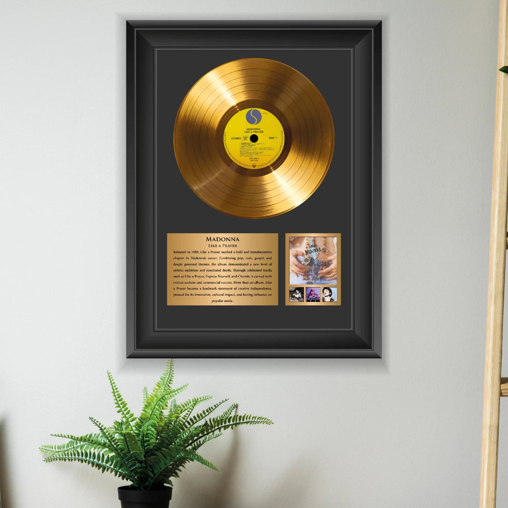 Madonna Like a Prayer Gold Record Framed Wall Art Pop Memorabilia