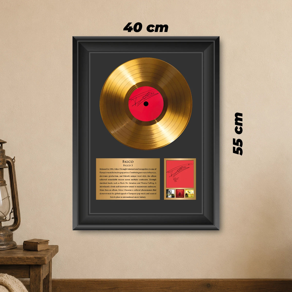 Falco Falco 3 Gold Record Framed Wall Art Pop Music Memorabilia