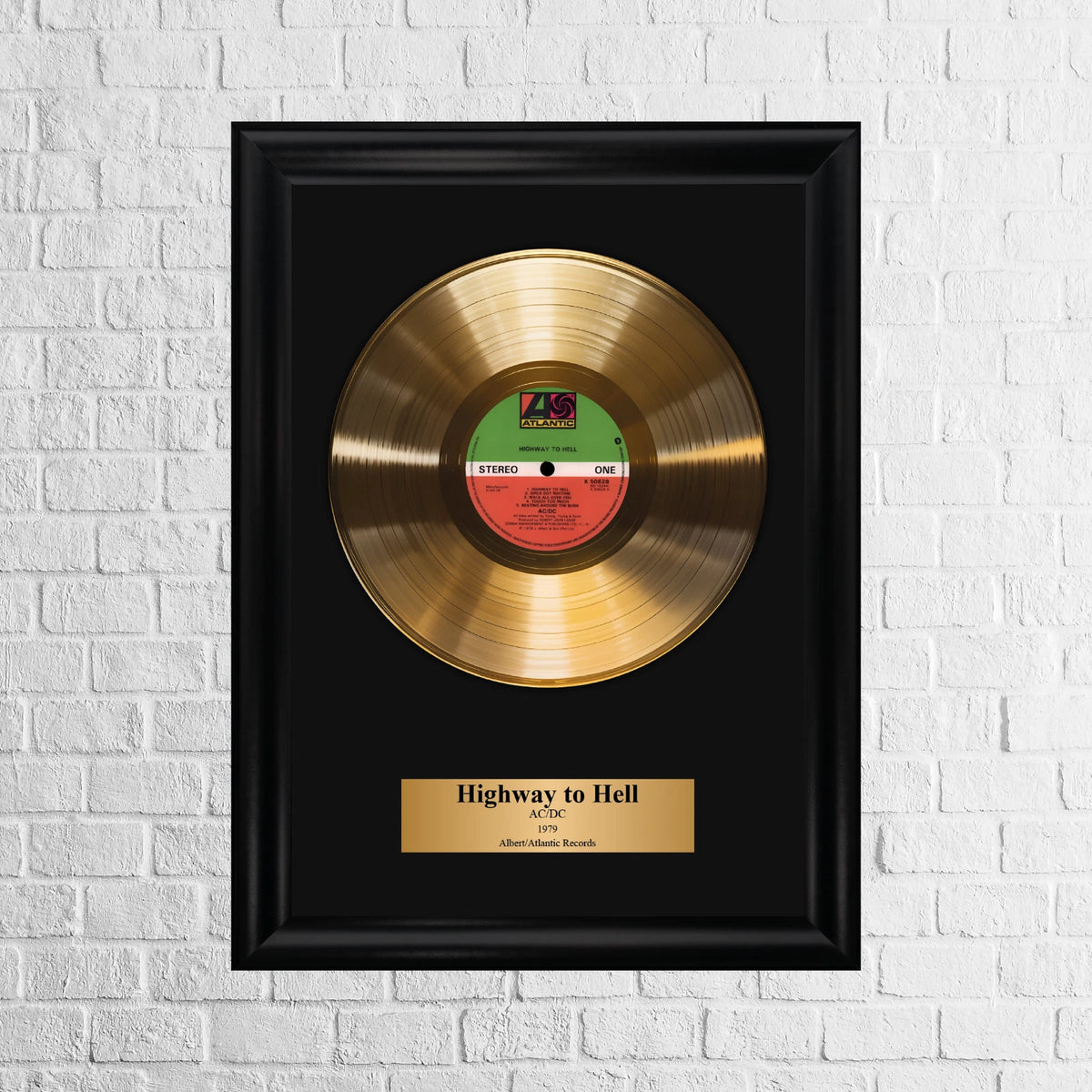 AC/DC Highway to Hell Gold Record Framed Wall Art Rock Memorabilia