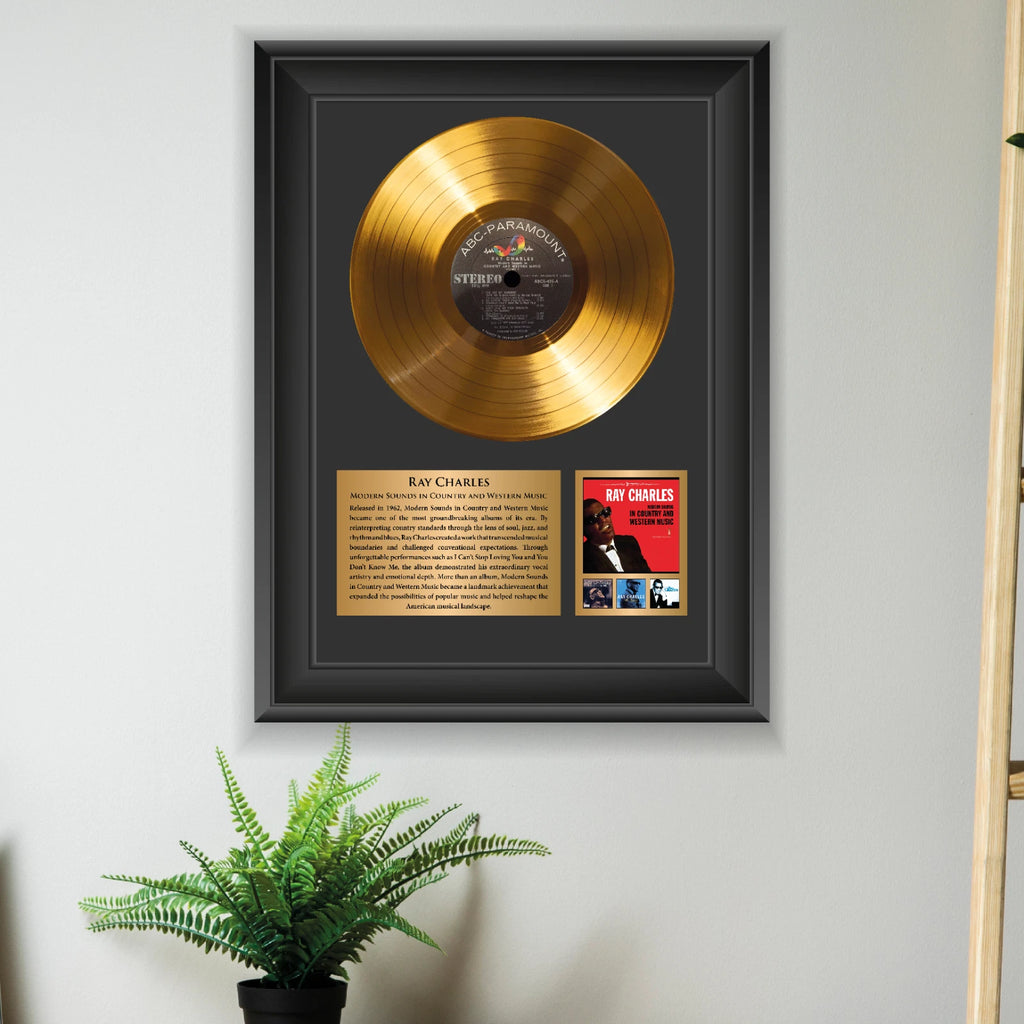 Ray Charles Modern Sounds Gold Record Framed Wall Art Memorabilia