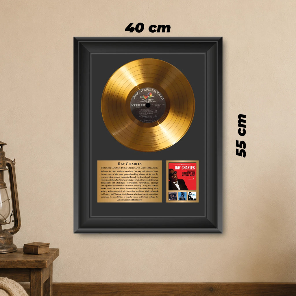 Ray Charles Modern Sounds Gold Record Framed Wall Art Memorabilia