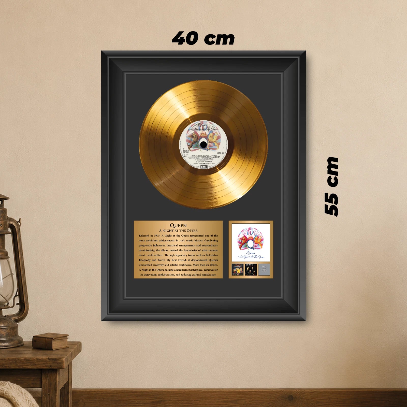 Queen A Night at the Opera Gold Record Framed Wall Art Memorabilia