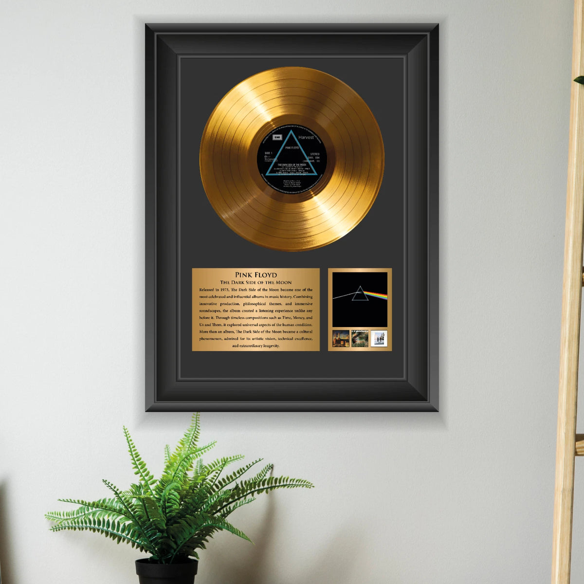 Pink Floyd The Dark Side of the Moon Gold Record Framed Wall Art