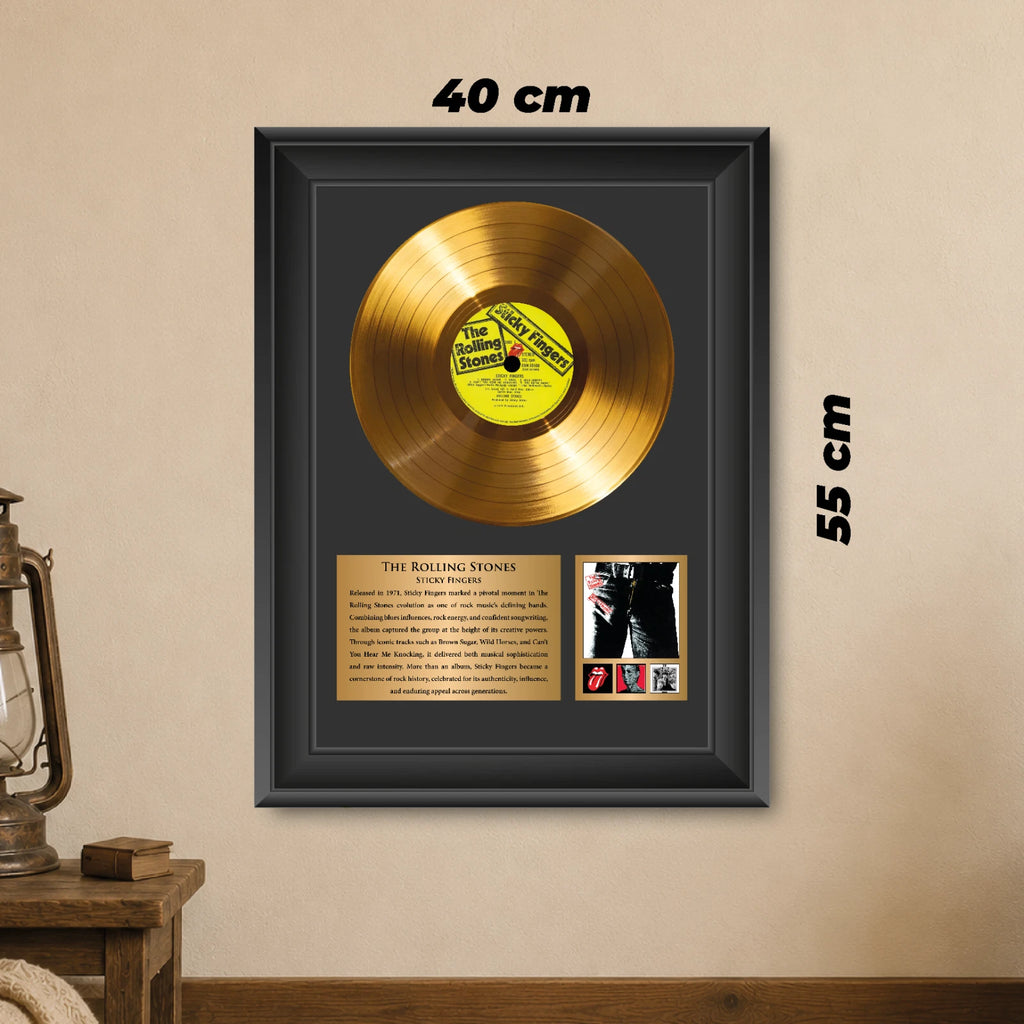 The Rolling Stones Sticky Fingers Gold Record Framed Wall Art