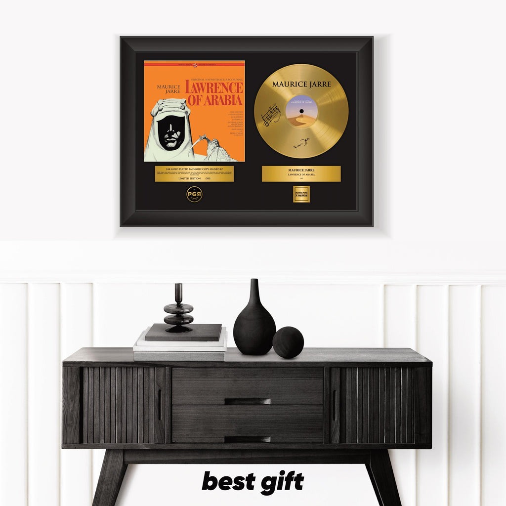 Maurice Jarre – Framed Gold Plated Record Vinyl  – Copy Signed – Wall Art