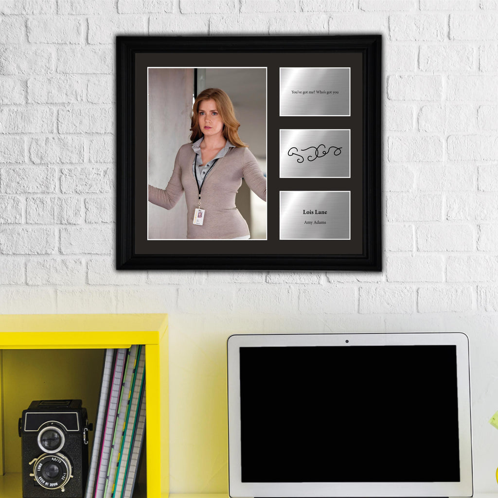 Lois Lane - Amy Adams - Framed Movie Character Print with Copy Signed