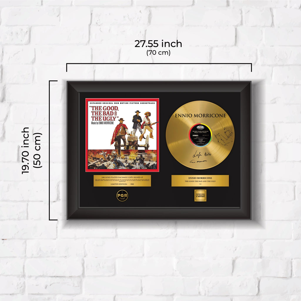 Ennio Purplericane – Framed Gold Plated Record Vinyl  – Copy Signed – Wall  Art