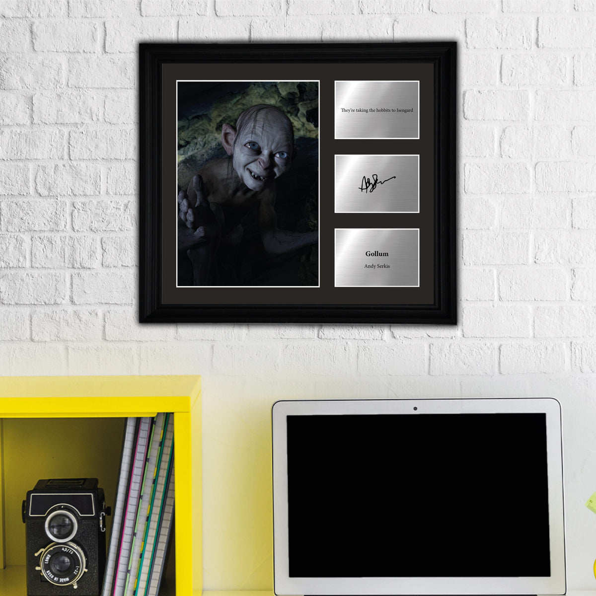 Gollum - Andy Serkis - Framed Movie Character Print with Copy Signed