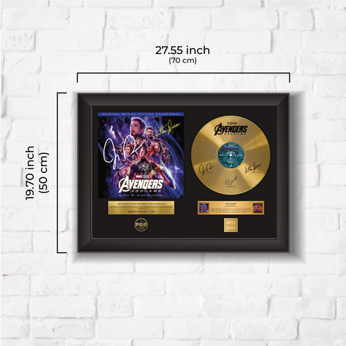 Avengers Endgame – Framed Gold Plated Record Vinyl  – Copy Signed – Premium Wall