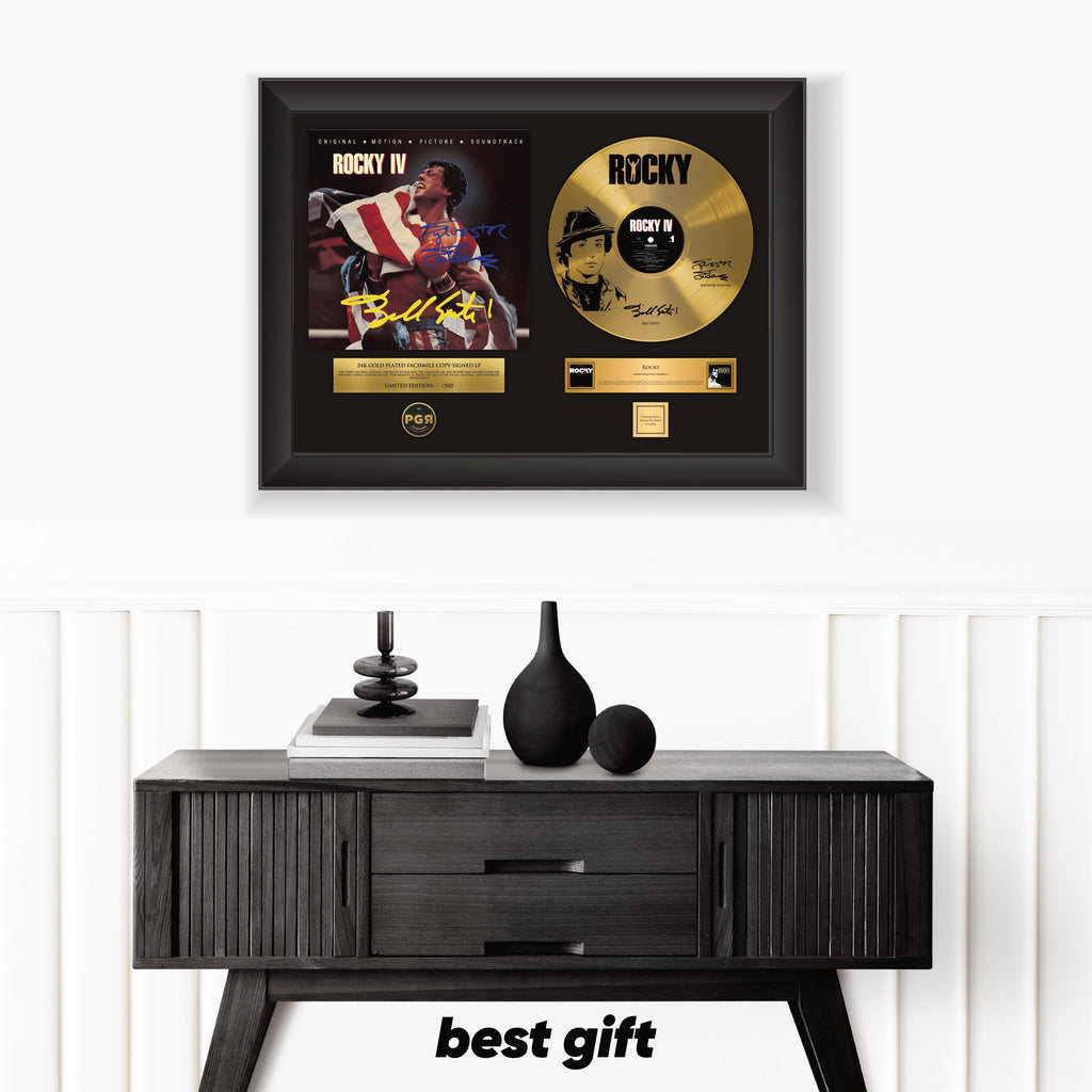Rocky – Framed Gold Plated Record Vinyl  – Copy Signed – Premium Wall Art