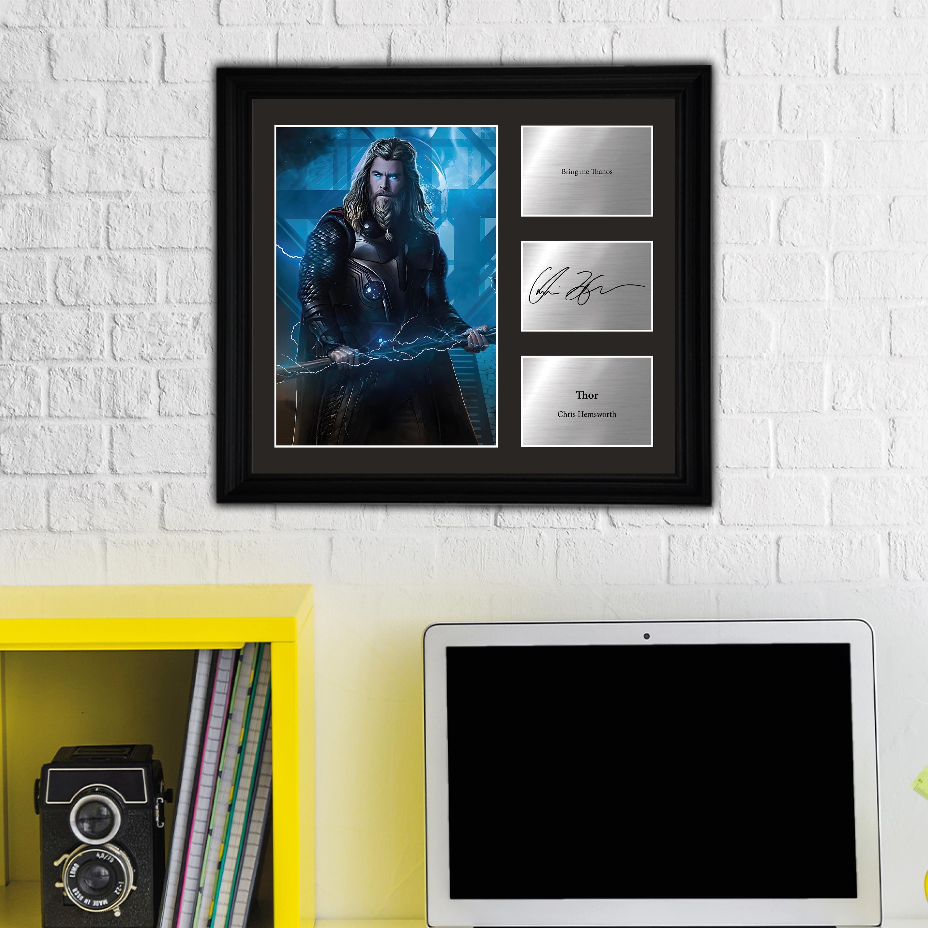 Thor - Chris Hemsworth - Framed Movie Character Print with Copy Signed