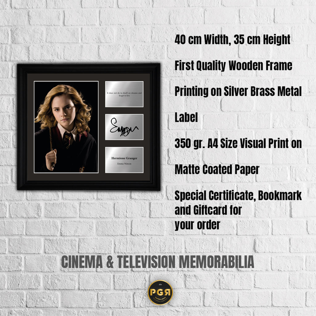 Hermione Granger - Emma Watson - Framed Movie Character Print with Copy Signed
