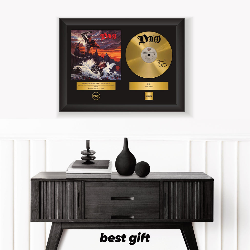 DIO – Framed Gold Plated Record Vinyl  – Copy Signed – Premium Wall Art