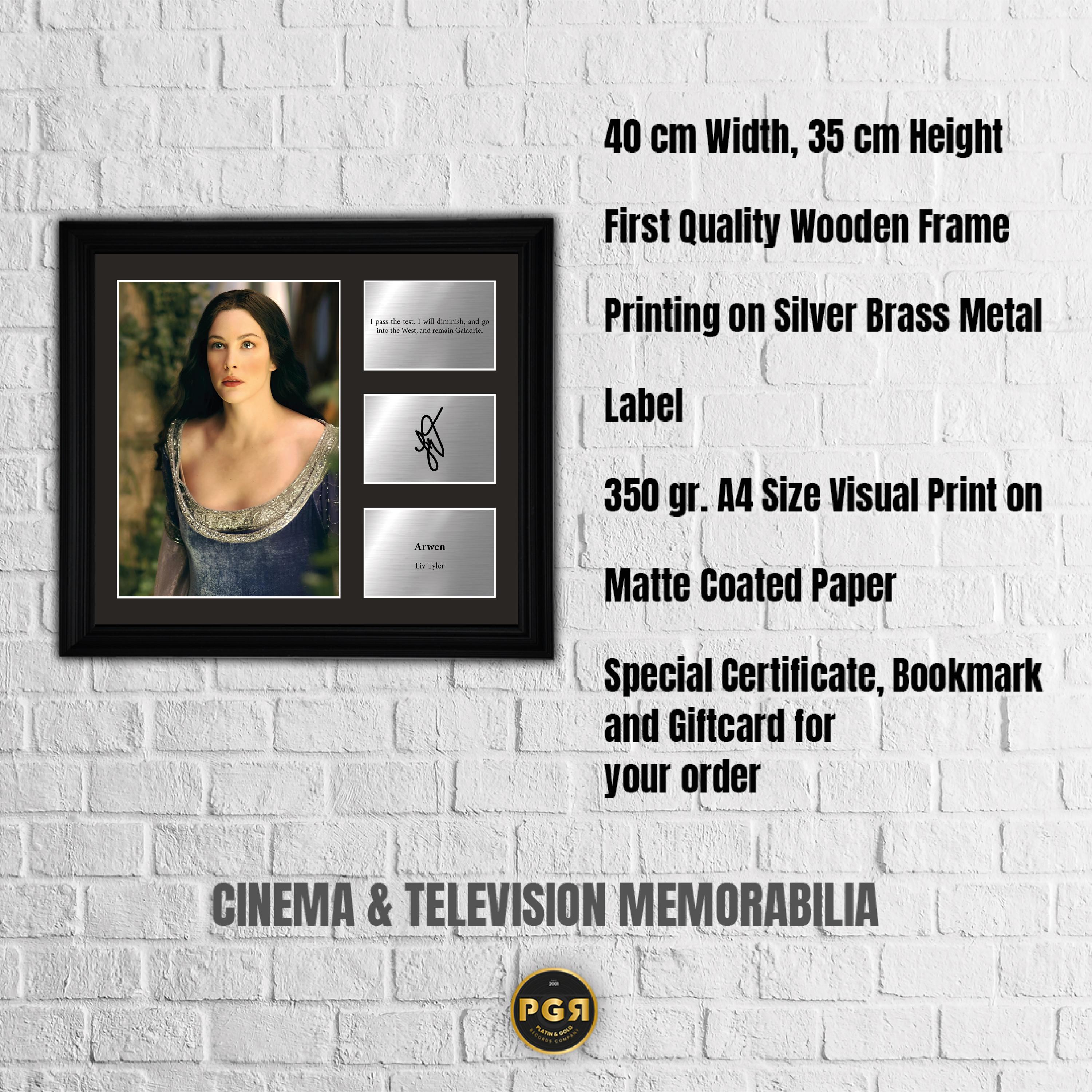 Arwen - Liv Tyler - Framed Movie Character Print with Copy Signed