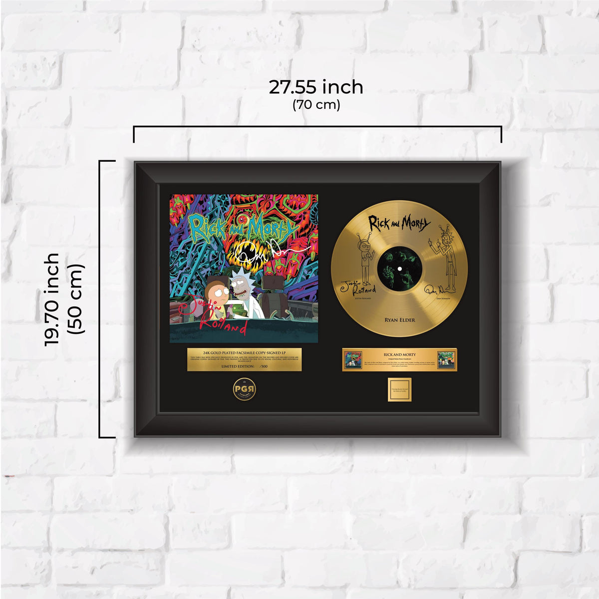 Rick And Purplety – Framed Gold Plated Record Vinyl  – Copy Signed – Wall Art