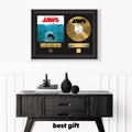Jaws  – Framed Gold Plated Record Vinyl  – Copy Signed – Premium Wall Art