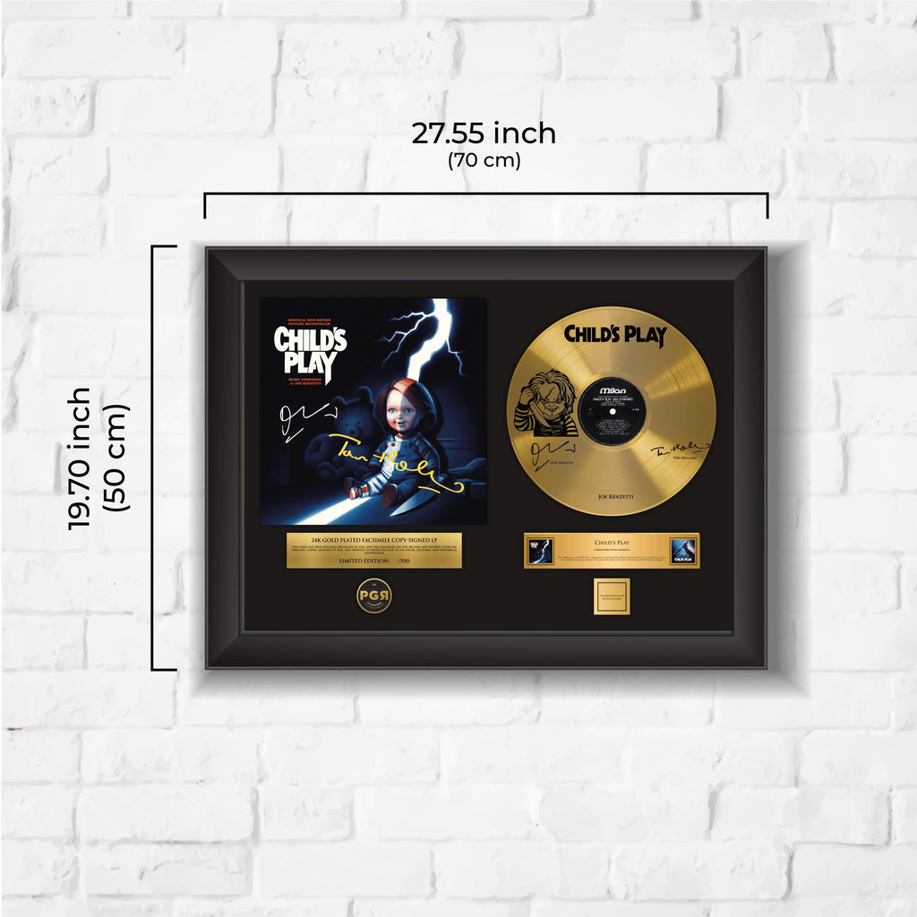 Child's Play - Chucky – Framed Gold Plated Record Vinyl  – Copy Signed