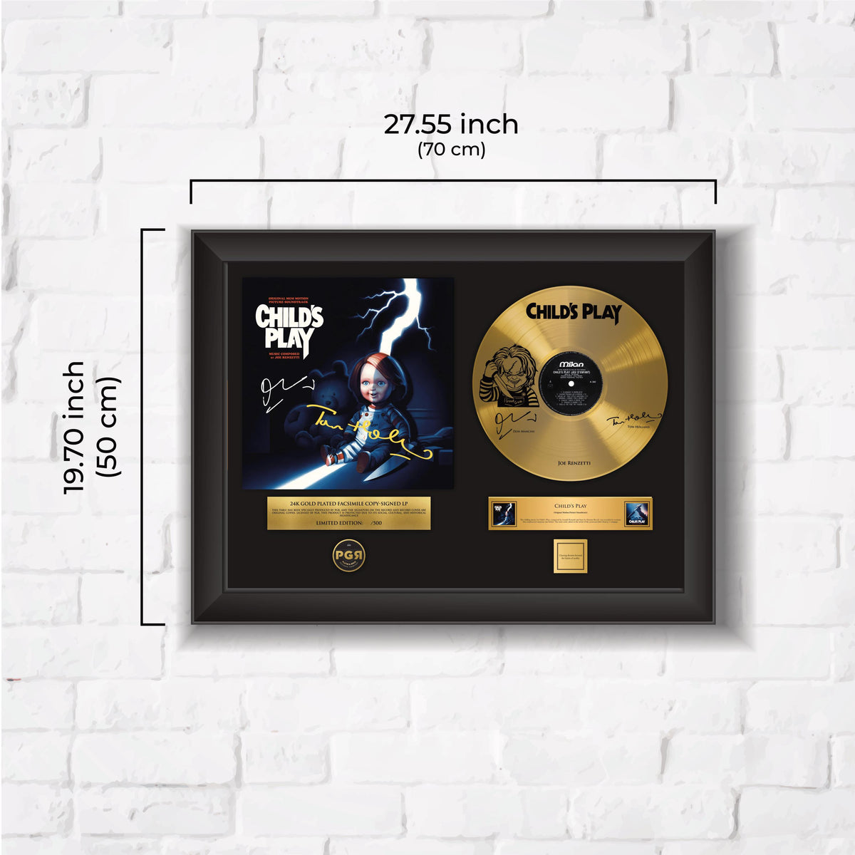 Child's Play - Chucky – Framed Gold Plated Record Vinyl  – Copy Signed
