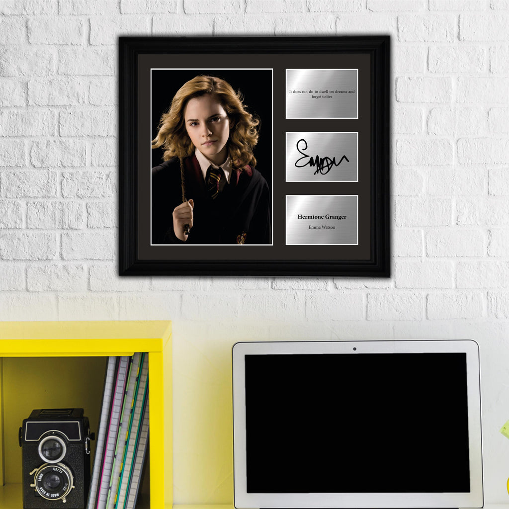 Hermione Granger - Emma Watson - Framed Movie Character Print with Copy Signed