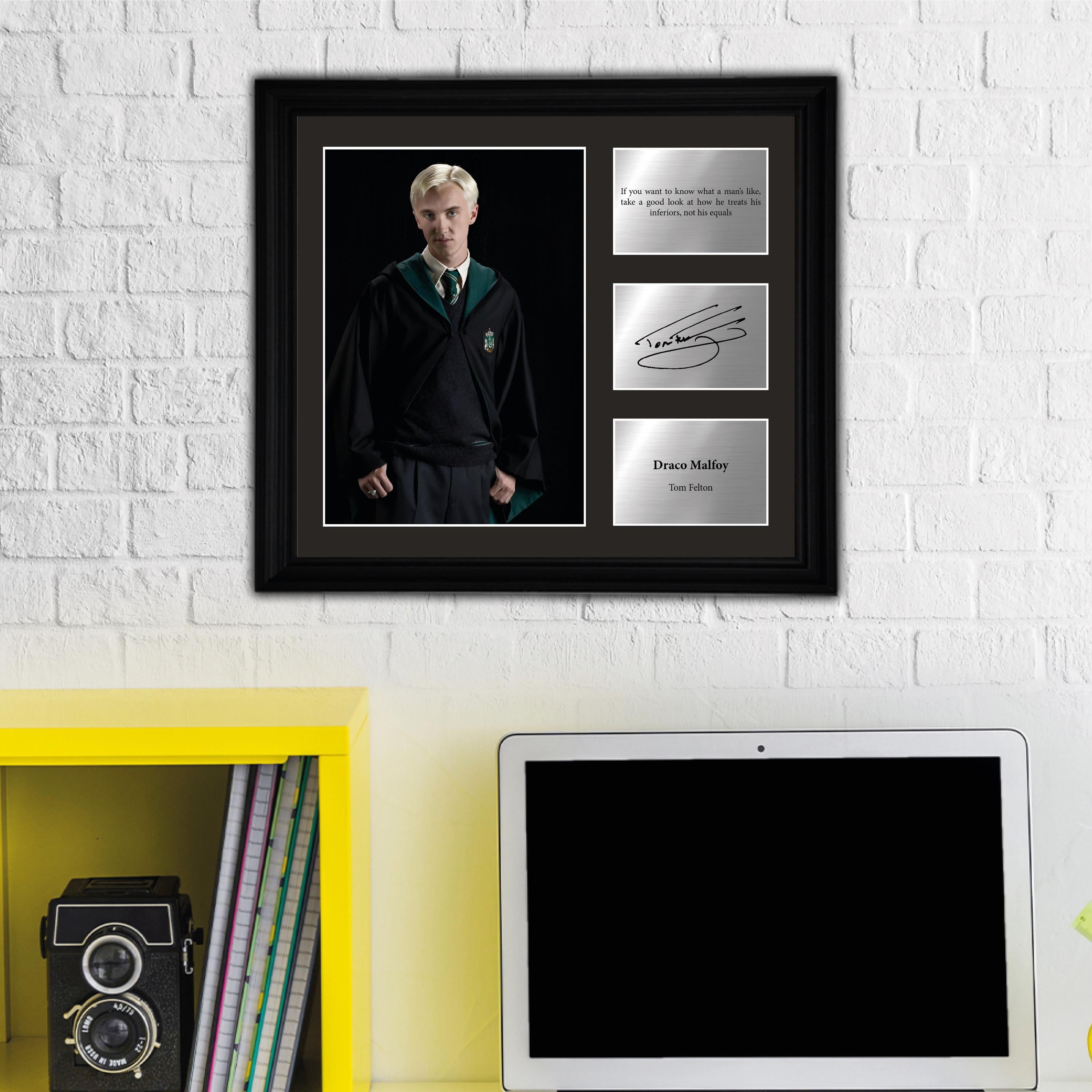 Draco Malfoy - Tom Felton - Framed Movie Character Print with Copy Signed