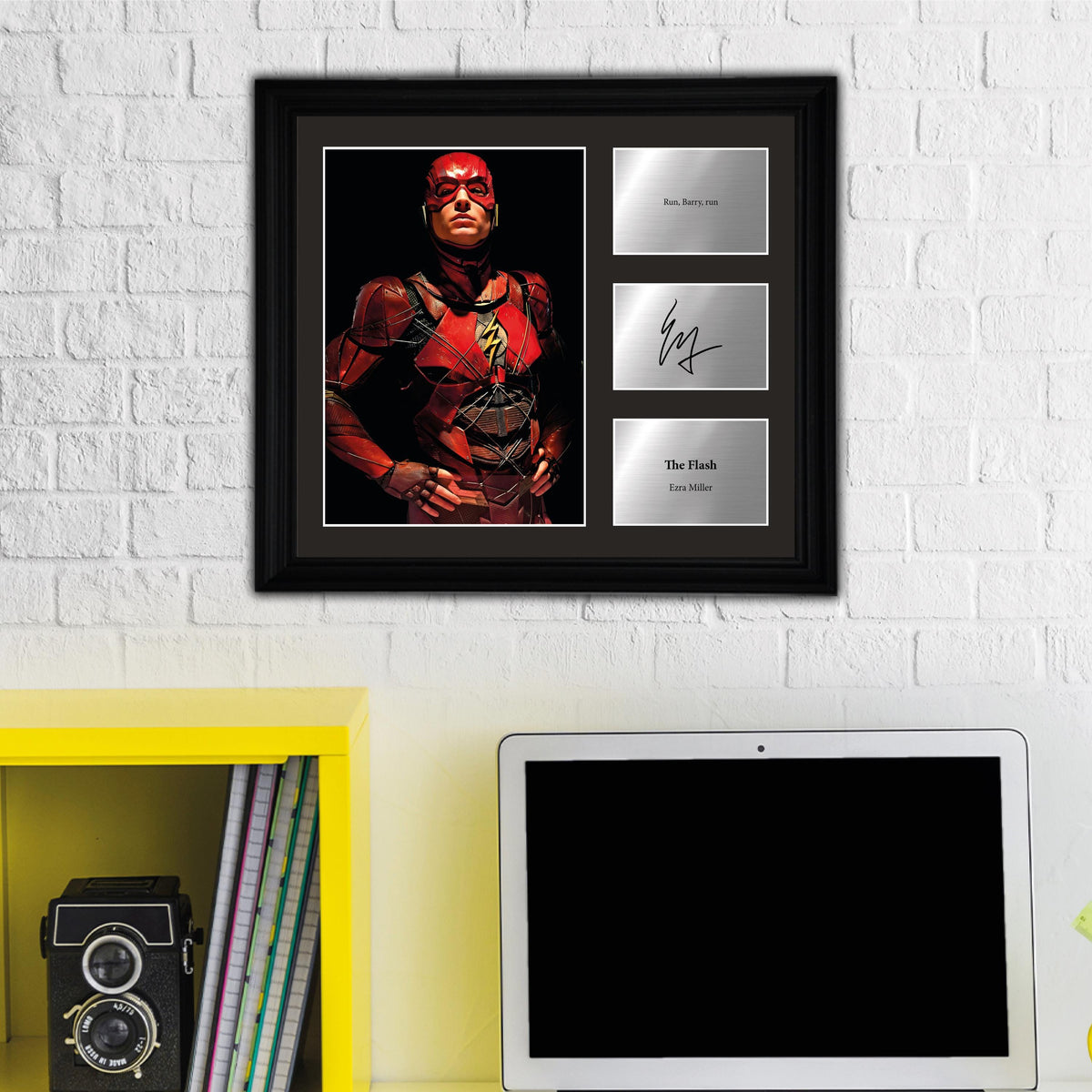 The Flash - Ezra Miller - Framed Movie Character Print with Copy Signed