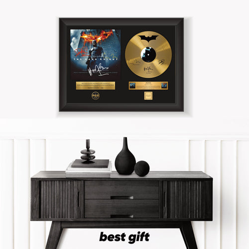 Batman The Dark Knight – Framed Gold Plated Record Vinyl  – Copy Signed