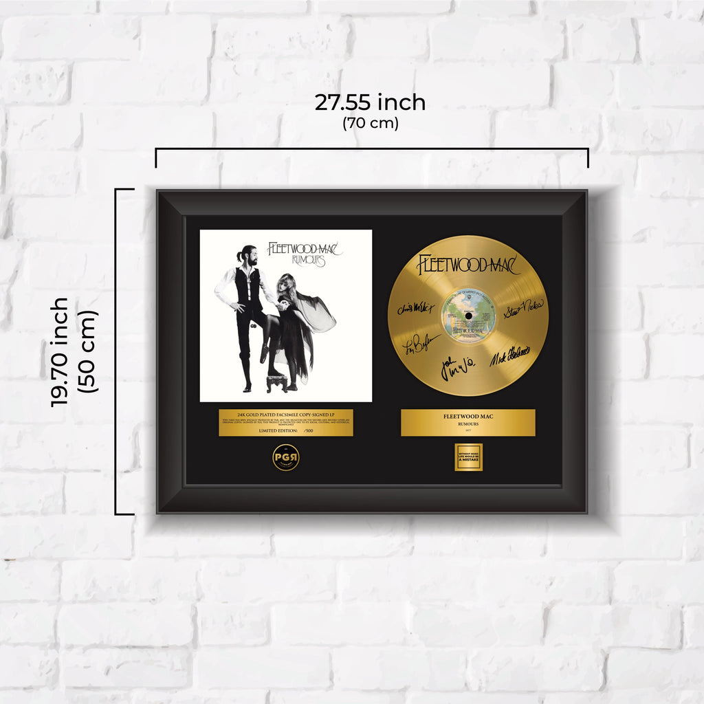 Fletwood MAC – Framed Gold Plated Record Vinyl  – Copy Signed – Premium Wall Art