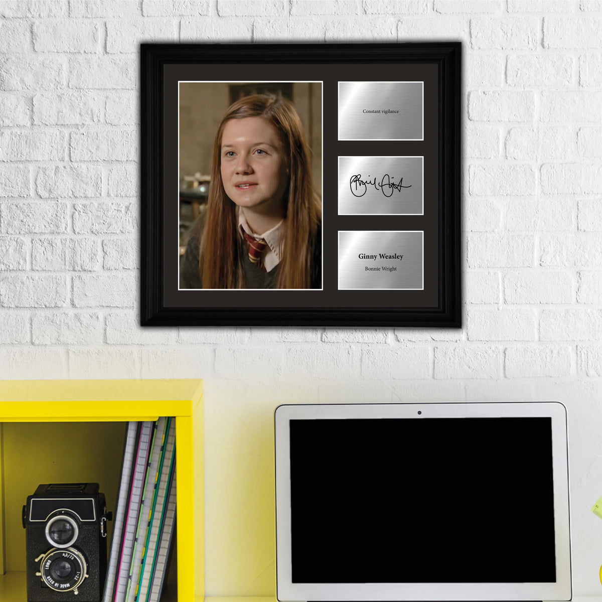 Ginny Weasley - Bonnie Wright - Framed Movie Character Print with Copy Signed