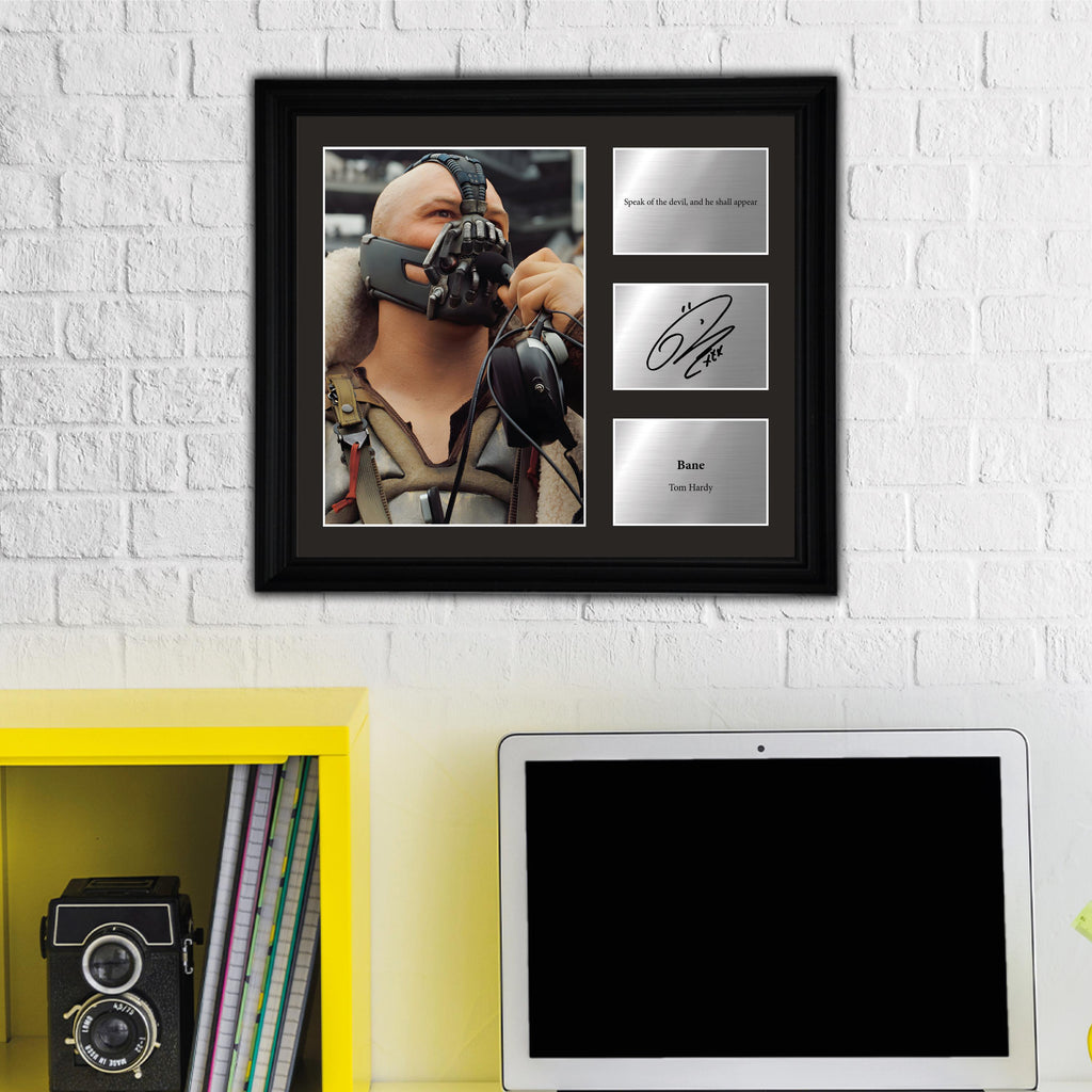 Bane - Tom Hardy - Framed Movie Character Print with Copy Signed
