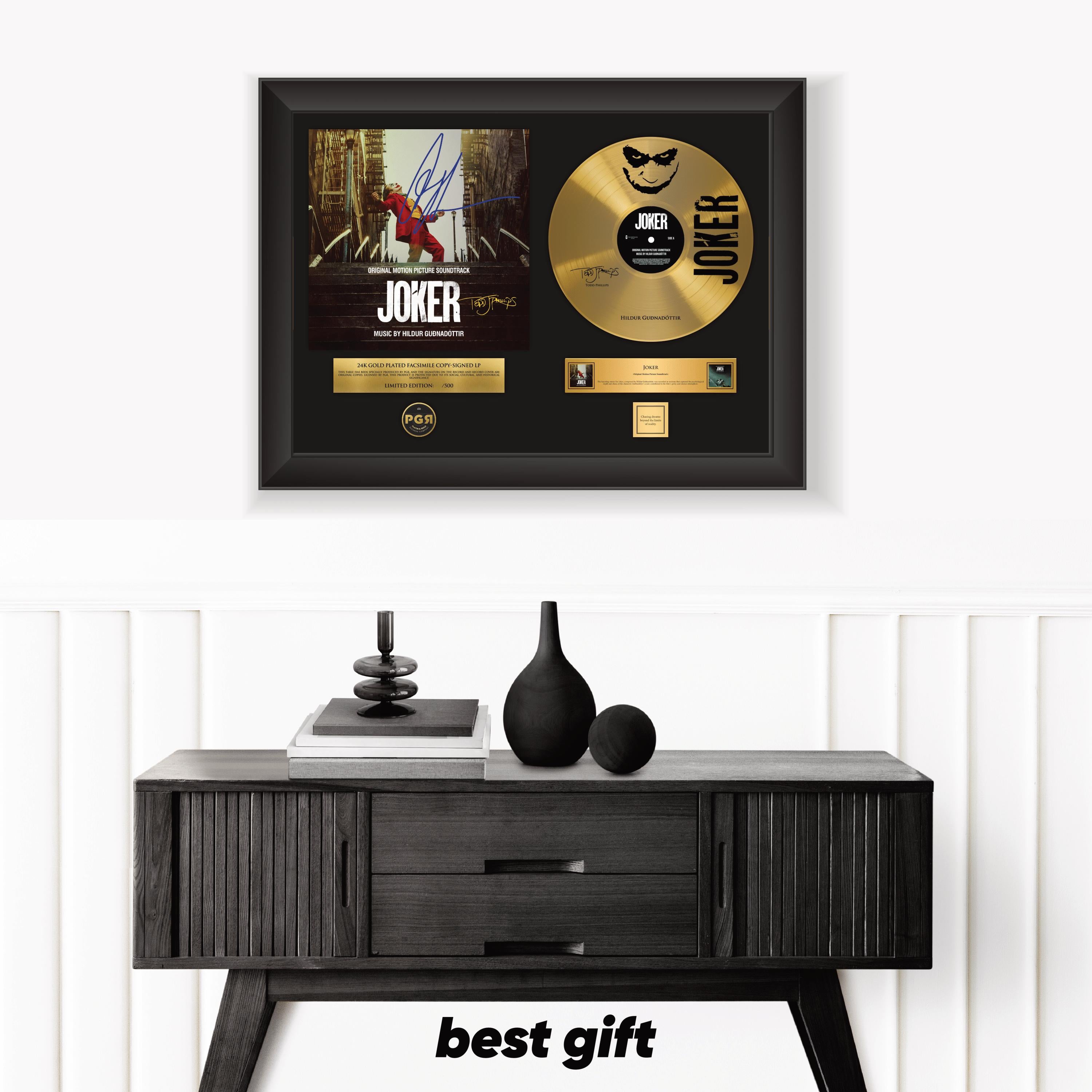 Joker – Framed Gold Plated Record Vinyl  – Copy Signed – Premium Wall Art