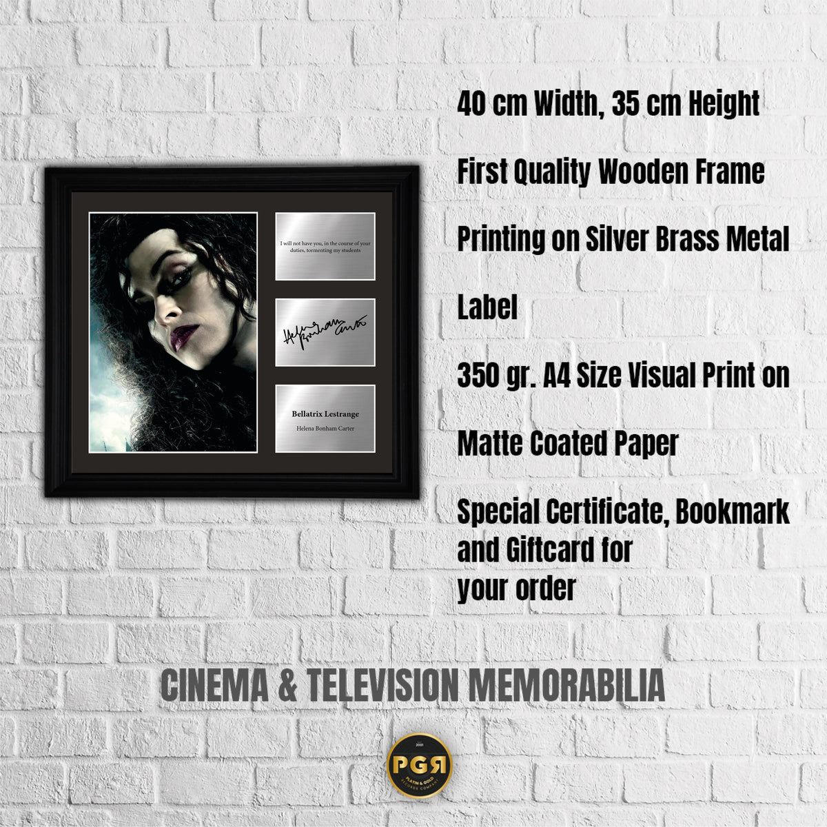 Bellatrix Lestrange - Helena Bonham Carter - Framed Movie Character Print