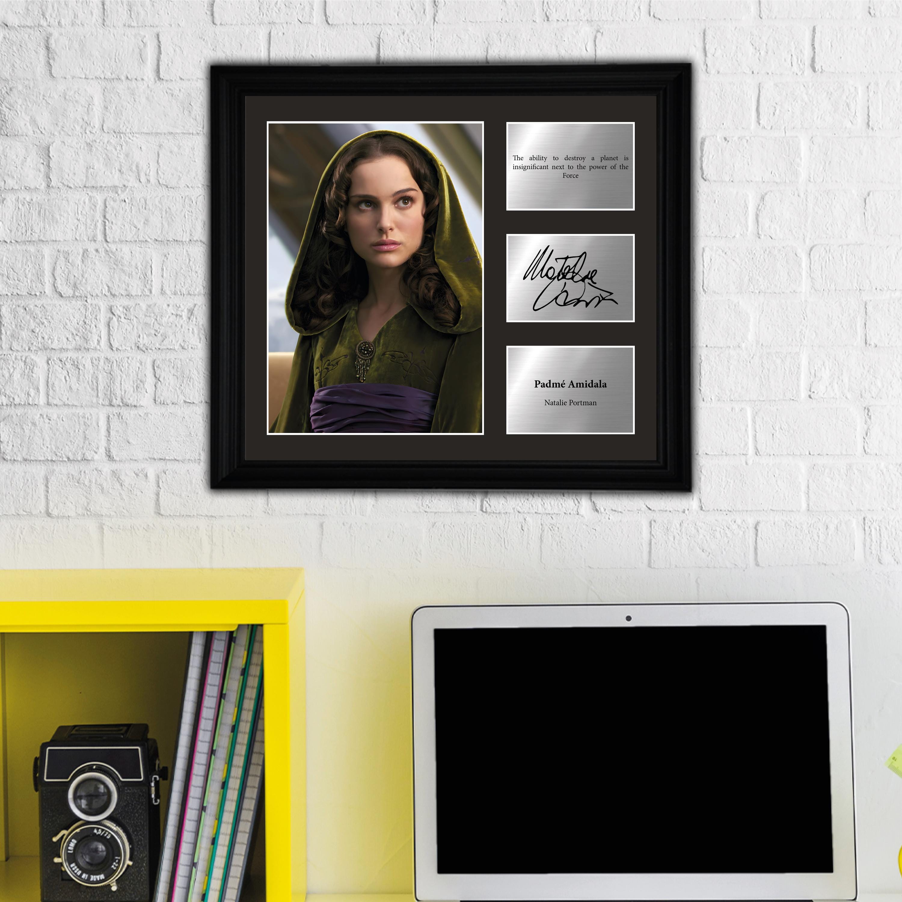 Padme Amidala - Natalie Portman  - Framed Movie Character Print with Copy Signed