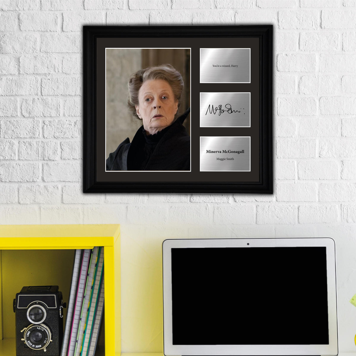 Minerva McGonagall - Maggie Smith - Framed Movie Character Print w Copy Signed