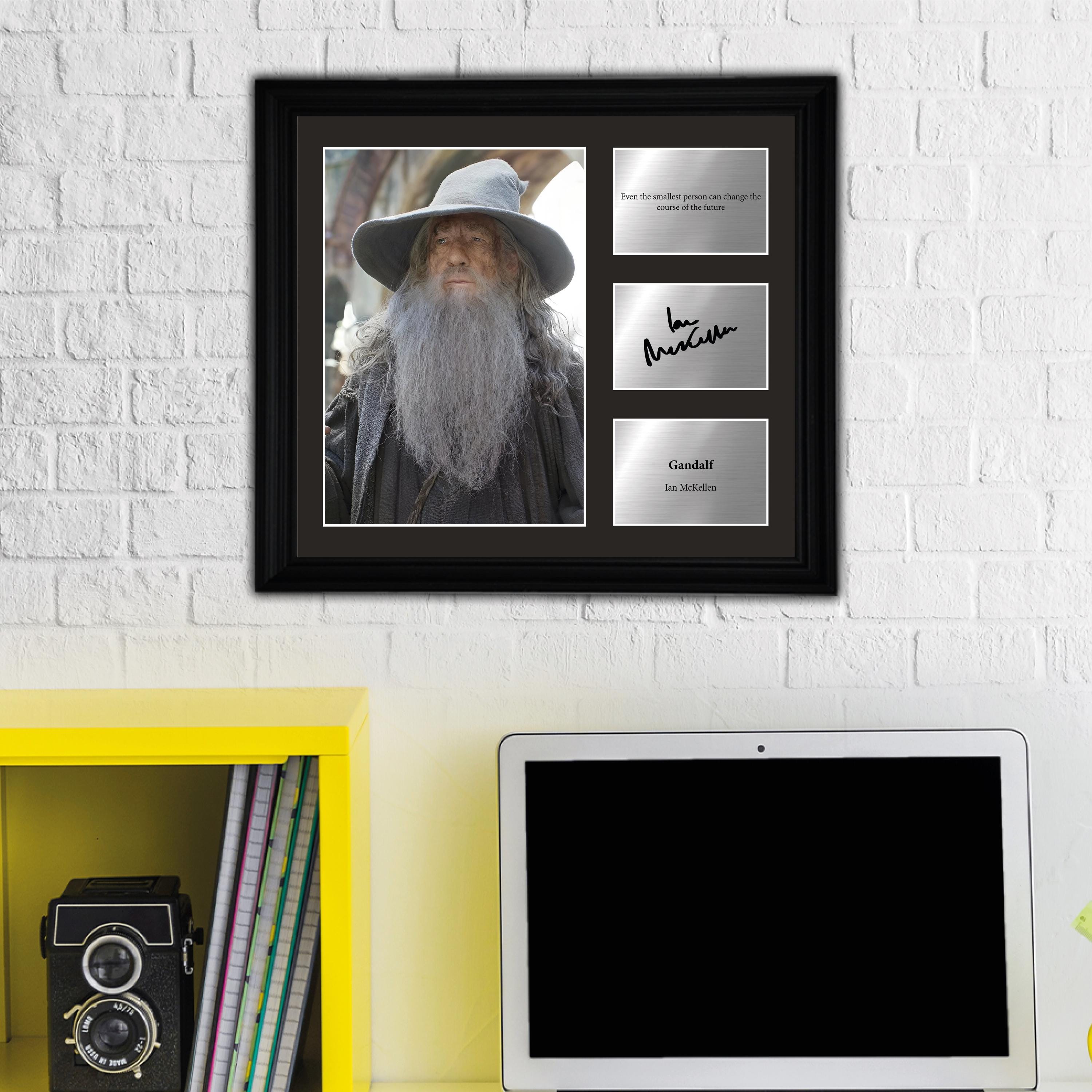 Gandalf - Ian Mckellen - Framed Movie Character Print with Copy Signed