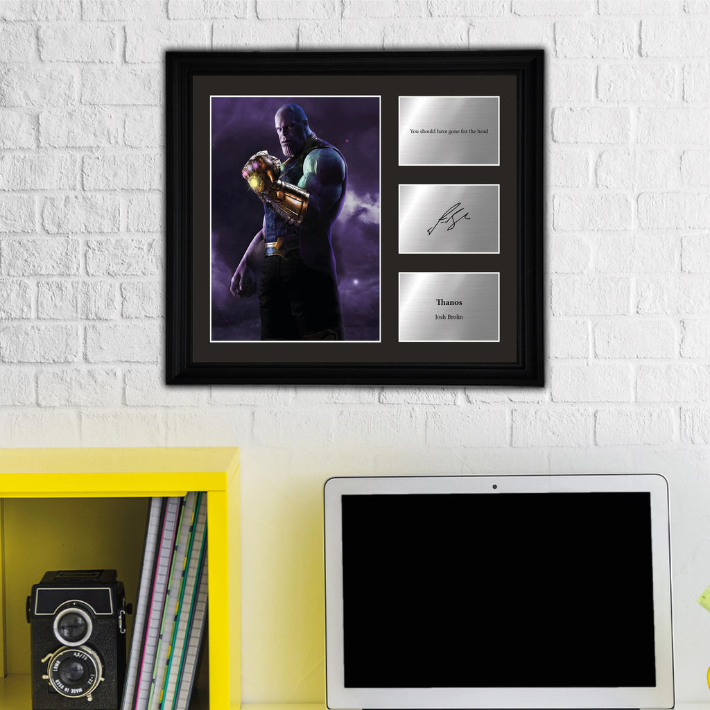 Thanos - Josh Brolin - Framed Movie Character Print with Copy Signed