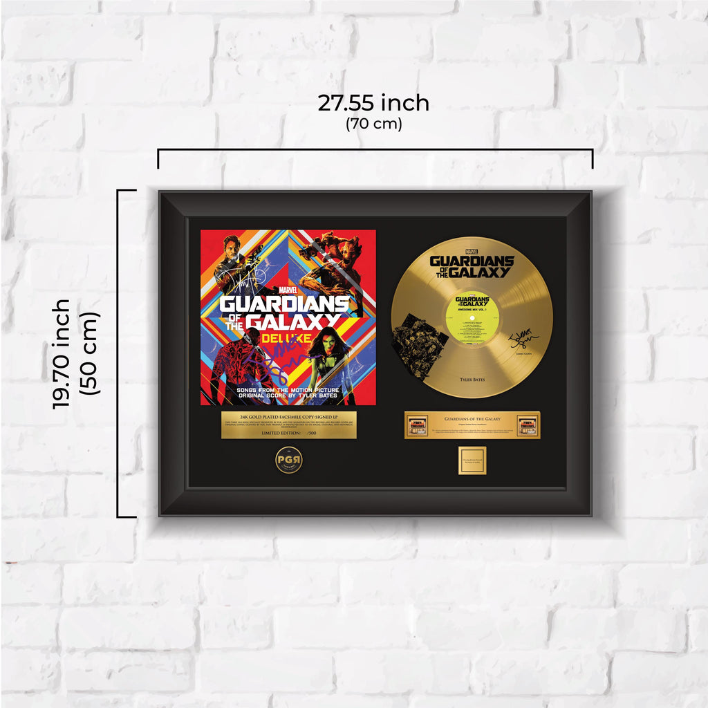Guardians Of The Galaxy – Framed Gold Plated Record Vinyl  – Copy Signed