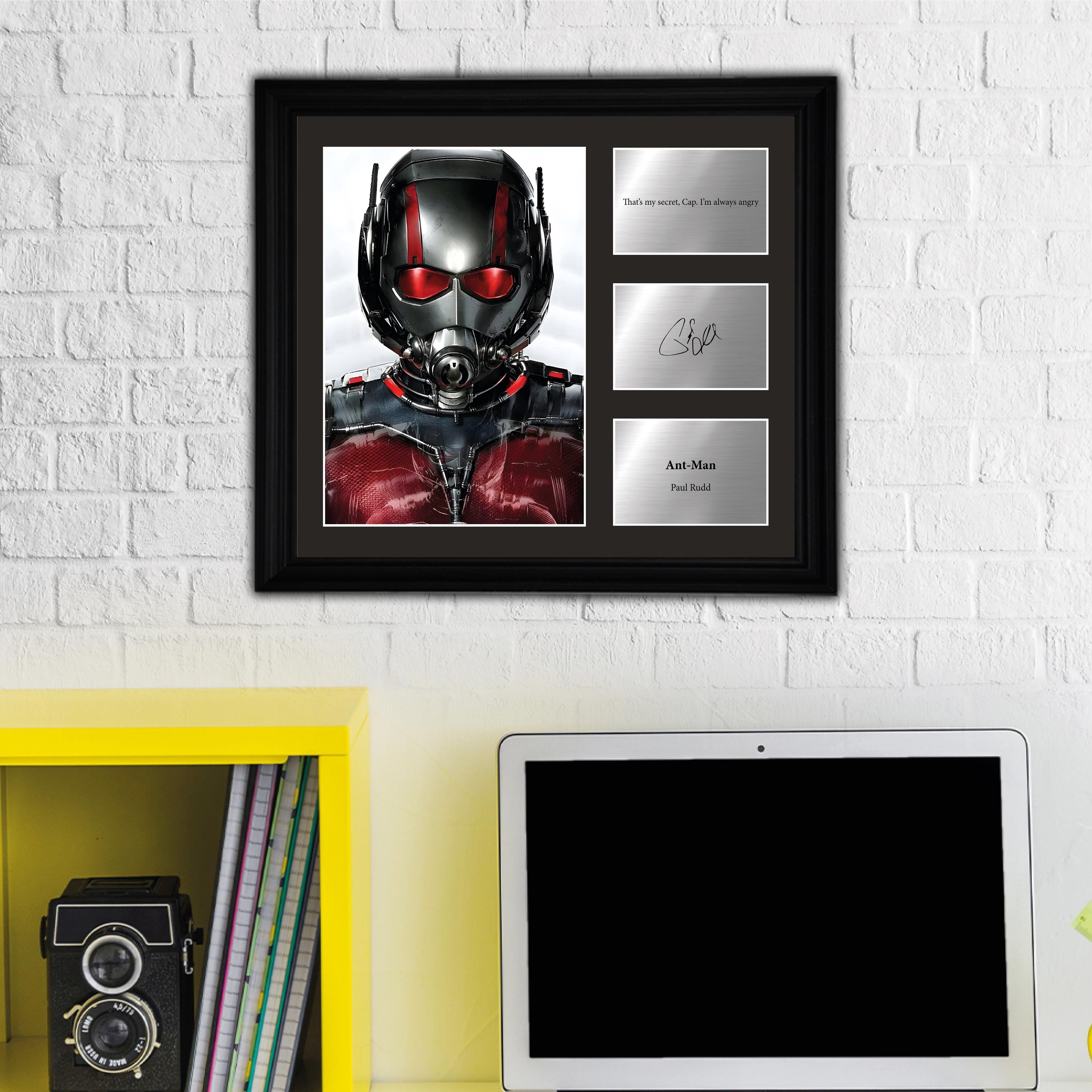 Antman - Paul Rudd - Framed Movie Character Print with Copy Signed