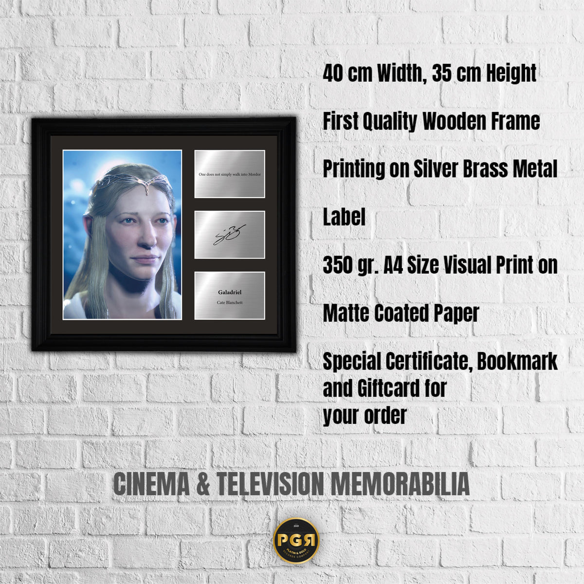 Galadriel - Cate Blanchett - Framed Movie Character Print with Copy Signed