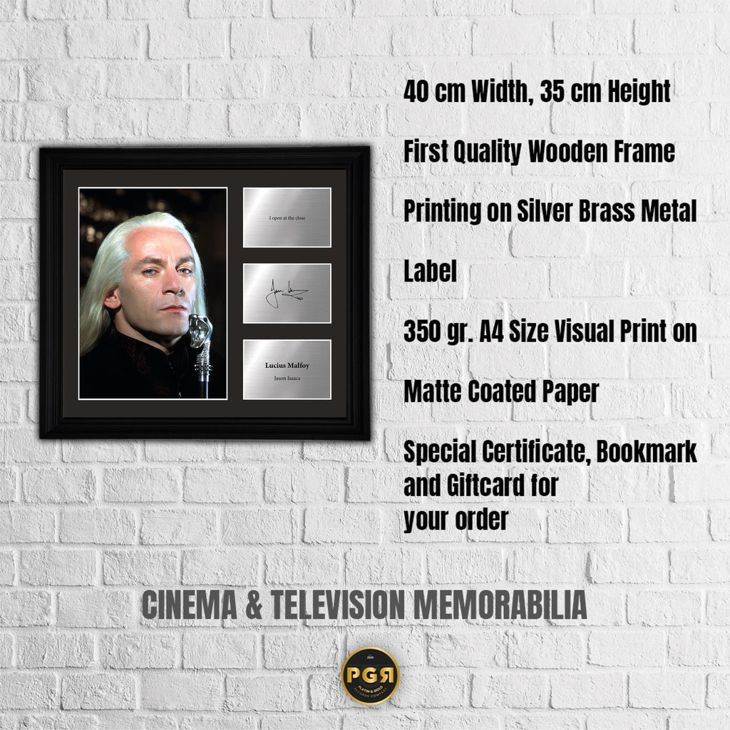 Lucius Malfoy - Jason Issacs - Framed Movie Character Print with Copy Signed
