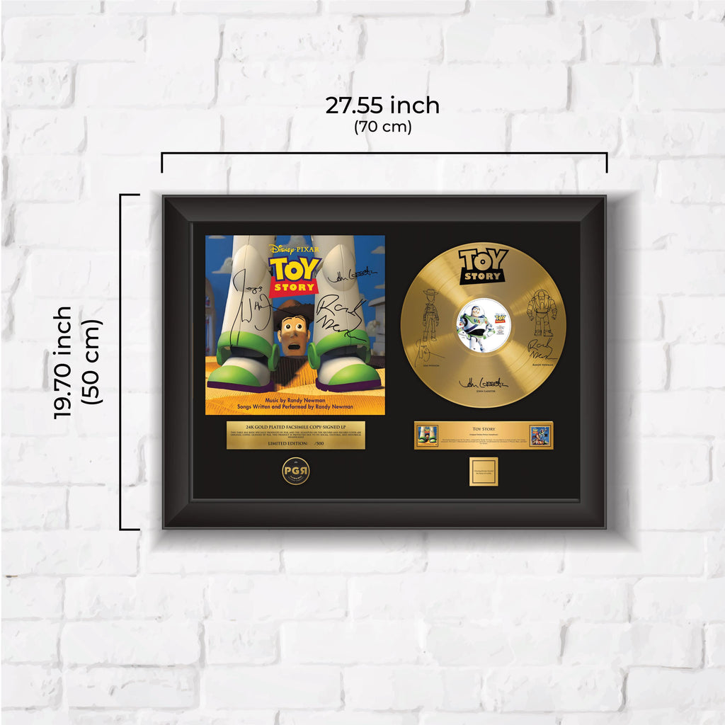 Toy Story – Framed Gold Plated Record Vinyl  – Copy Signed – Premium Wall Art