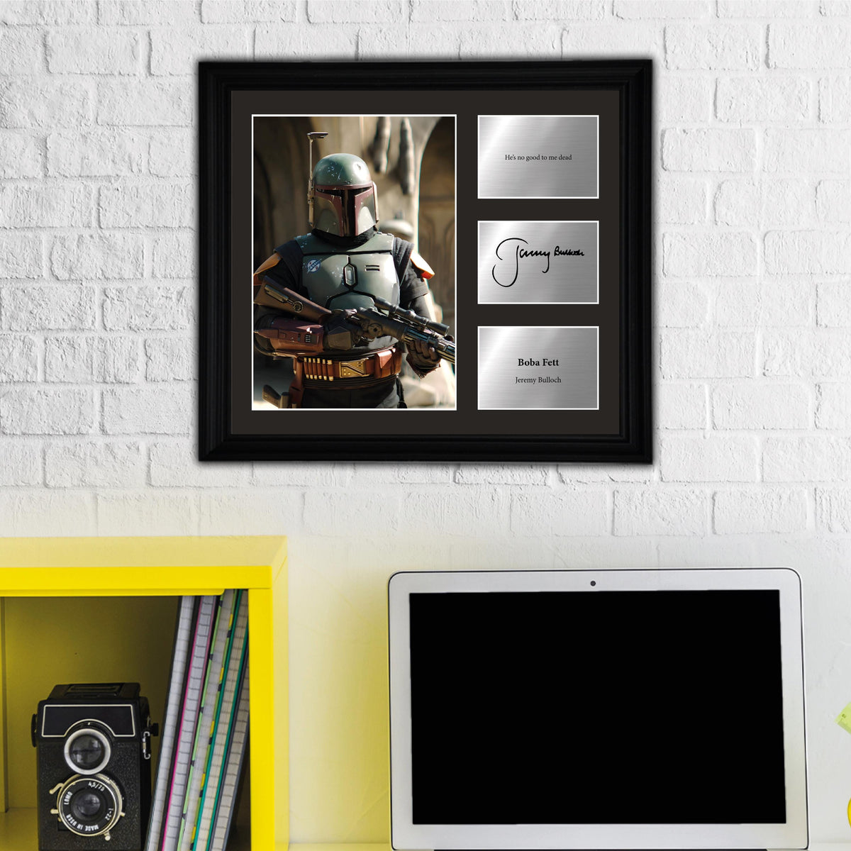 Boba Fett - Jeremy Bulloch  - Framed Movie Character Print with Copy Signed