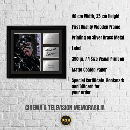 Catwoman - Michelle Pfeiffer - Framed Movie Character Print with Copy Signed