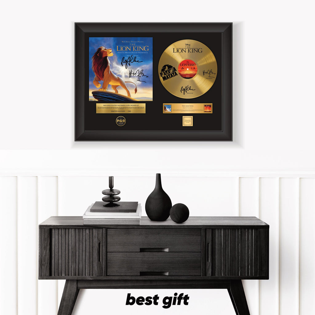 The Lion King – Framed Gold Plated Record Vinyl  – Copy Signed – Wall Art