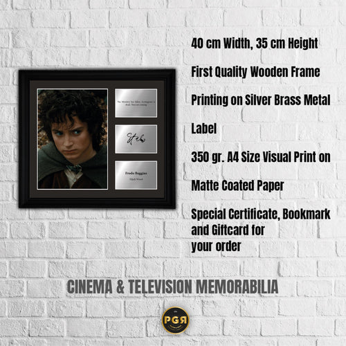 Frodo Baggins - Elijah Wood - Framed Movie Character Print with Copy Signed