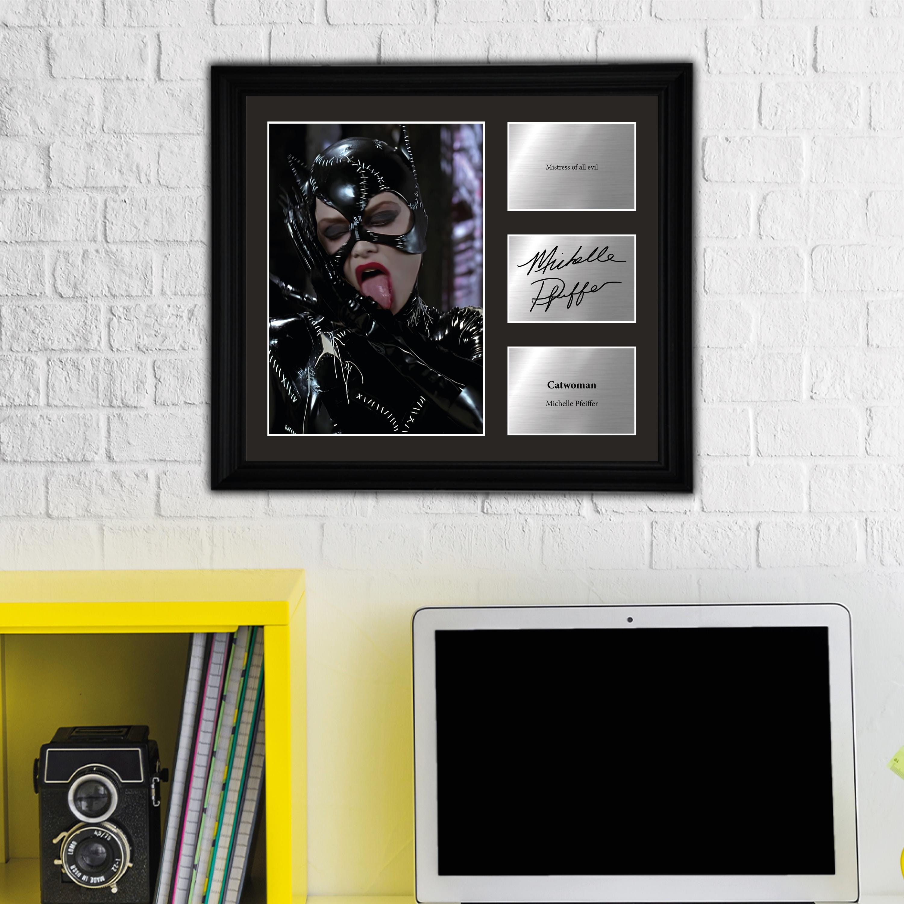 Catwoman - Michelle Pfeiffer - Framed Movie Character Print with Copy Signed