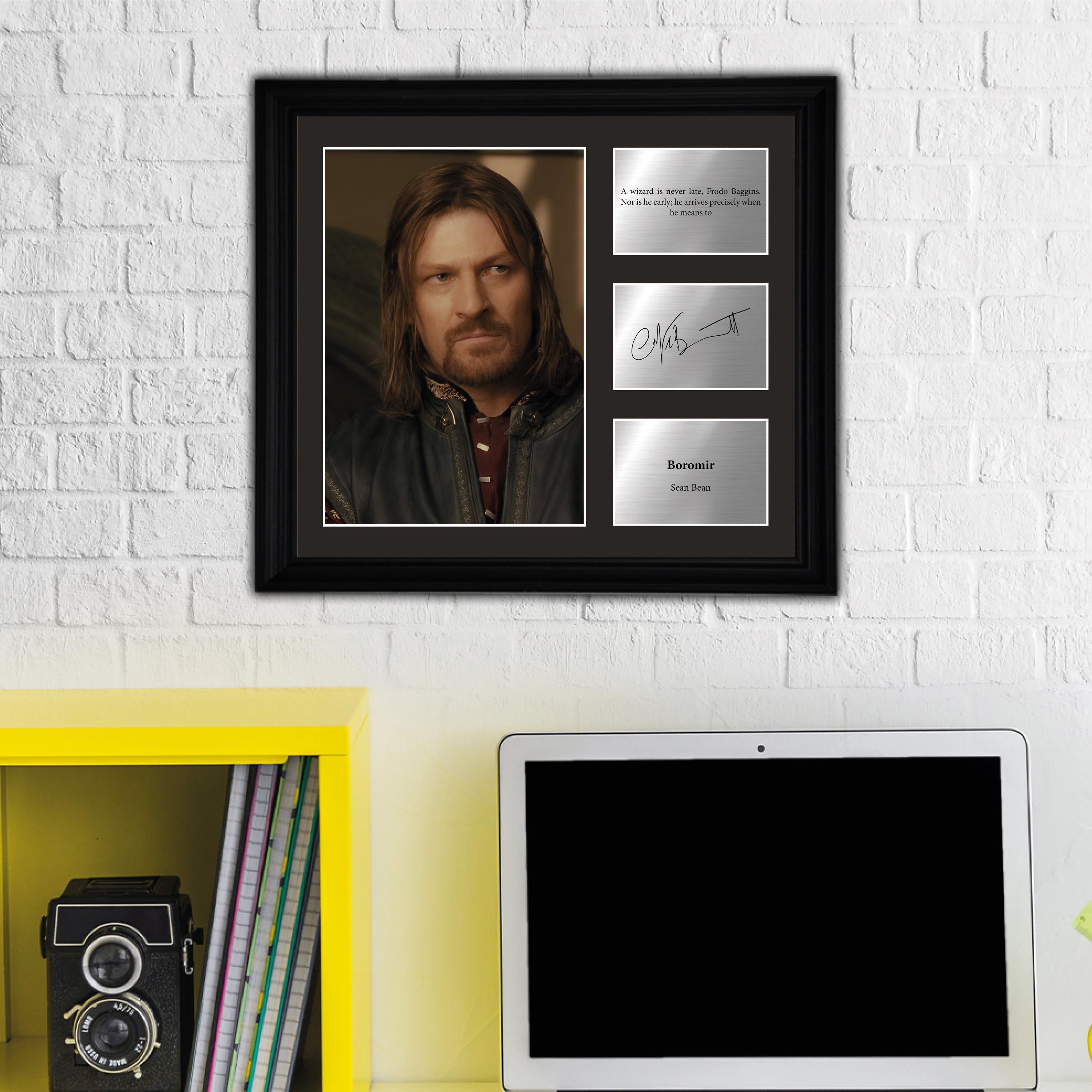 Boromir - Sean Bean - Framed Movie Character Print with Copy Signed